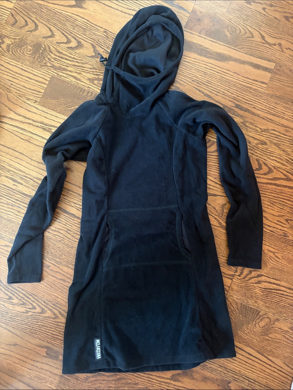 CO small brand Melanzana Black Long Sleeve Ribbed Tunic Dress 🔥 - Picture 2 of 3